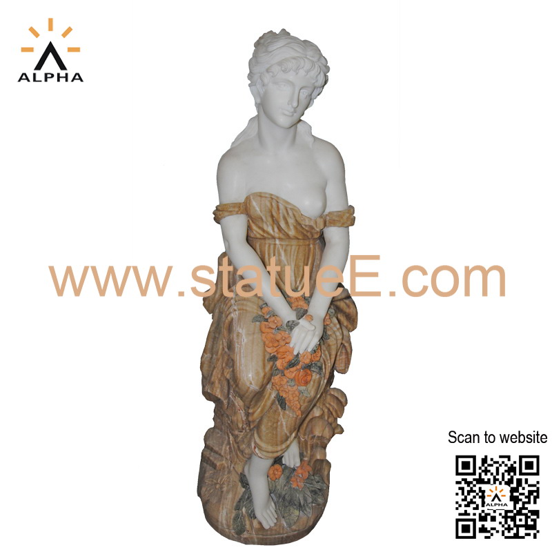 sitting marble statue